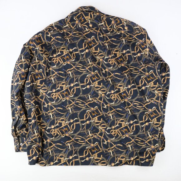 Solemare Maus & Hoffman Button Down Print Horse Polo Equestrian Sz. 2XL Party - Picture 2 of 7